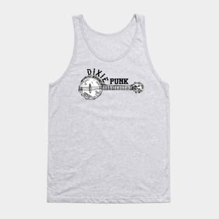 DixiePunk Banjo (Black & White) Tank Top